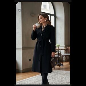 Cinzia Rocca Icons Black Wool Coat
